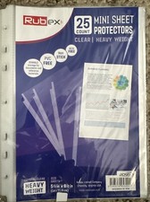 Mini Heavyweight Sheet Protectors Top Loading Reinforced 7hole 5.5 X 8.5 In