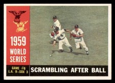 1960 Topps Baseball #390 World Series Game #6 (Scrambling After ball) NM/MT *g1