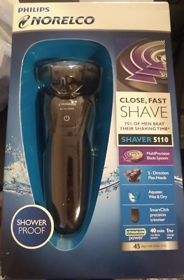 Philips Norelco Rechargeable Electric Shaver 5110 Cordless Original S5205  Shave