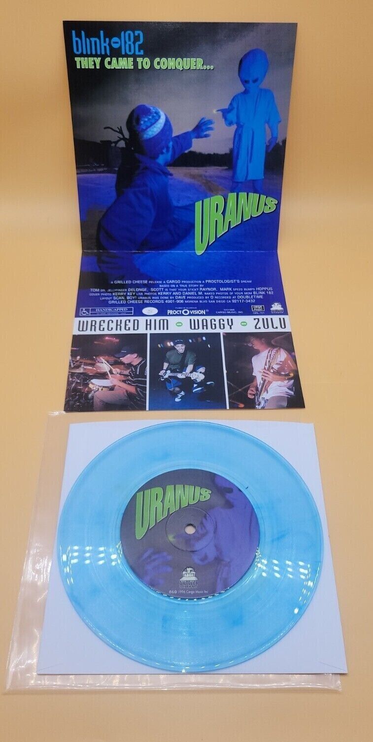 Blink-182 They Came To Conquer Uranus 7" ICE BLUE COLOR VINYL Grilled Cheese NEW