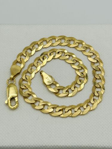 Massives schweres Panzerarmband 9 kt Gelbgold 5,5 mm 5 Gramm neu 7,5 Zoll