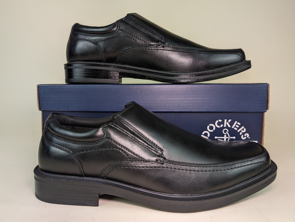 DOCKERS
Men\'s Edson Faux Leather Slip-On Loafers size 9w Dockers Shoes Mens 8.5 M Edson Slip On Loafers Black Faux  main image 3
