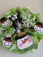 Snowman Let it Snow wreath