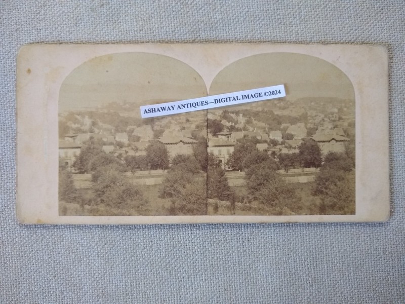 1859 SV Birds Eye View of TARRYTOWN NY by LONDON STEREOSCOPIC COMPANY W. England