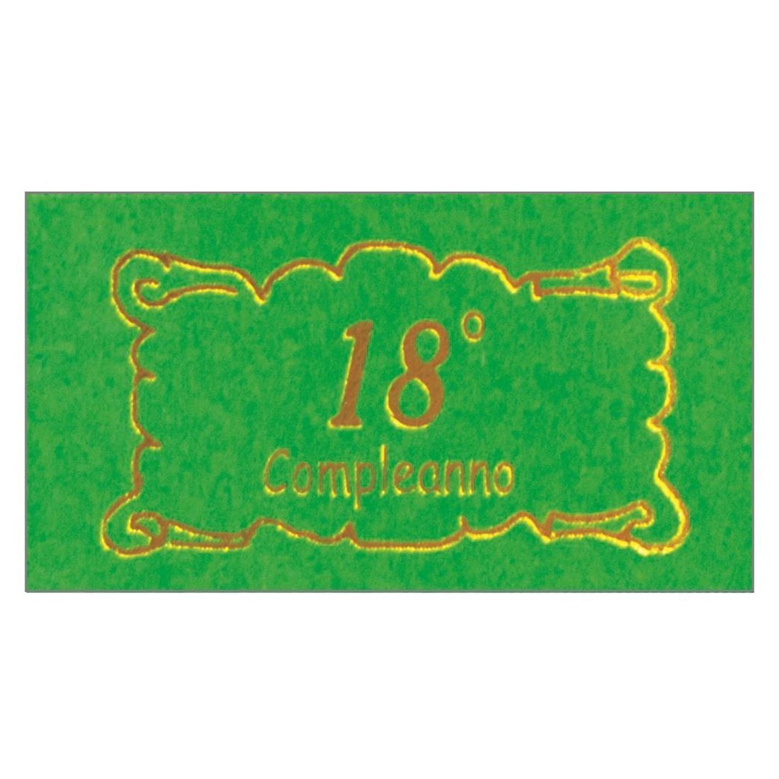 25 BIGLIETTINI BOMBONIERA IN CARTONCINO VERDE 18° COMPLEANNO  ETM-P0291-25