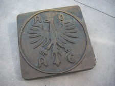 bardzo ciężka i rzadka klamka ADAC ADLER z lat 60. odlewana z brązu 2