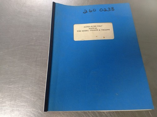 ALPHA 60 MD TMA ENERGY ABSORPTION  ATTACHMENT MANUAL