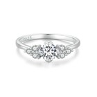 Fashion 925 Sterling Silver Shining Gra Certificated Moissanite Wedding Ring