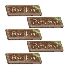 Pure Hemp Rolling Papers Earth Single Wide Cigarette Paper 69mm (5 Booklets)