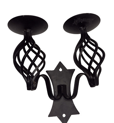 Wandkerzenständer Partylite schwarz Schmiedeeisen Vintage