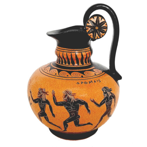 Ancient Greek Pottery ,Rhodian Oinochoe 20cm,shows themes from Ancient Olympics - Picture 1 of 6