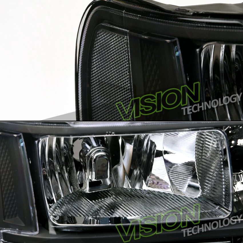 Faros transparentes negros faros estacionamiento señal de giro lámpara Nb para 07-14 GMC Sierra Foto 3 de 4