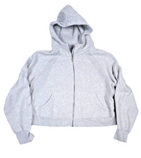 Lululemon Oversized Cropped Hoodie Womens Medium Large M/L Gray Full Zip Scuba