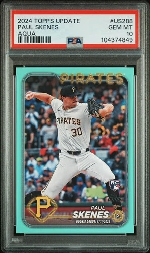 2024 Topps Update #US288 Paul Skenes Aqua PSA 10
