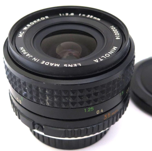 MINOLTA MC W.Rokkor 35mm F/2.8 Lens No. 1020014 VG