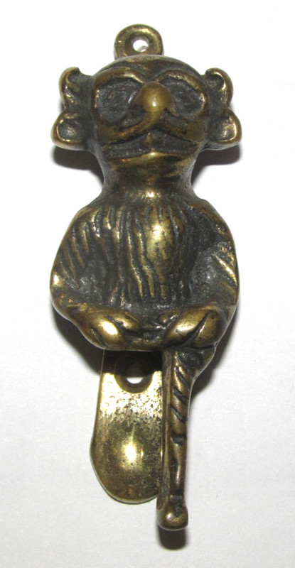 Vintage Lincoln Imp Antique Door Knocker Brass Gargoyle RARE English Folklore #2