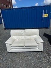 DFS White Leather 2 Seater Sofa PERFECT CONDITION DELIVERY AVAILABLE🚚