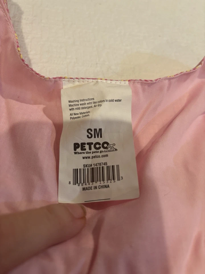 Petco Spring Flower Dog  Dress With pink Bow, New Without Tags - Image 3 of 4