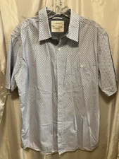 Weatherproof Vintage Short Sleeve Button Up Shirt Cotton Large