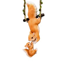 Climbing Squirrel Figurine Gift Squirrel Hanging Ornament Cute for Garden, Patio