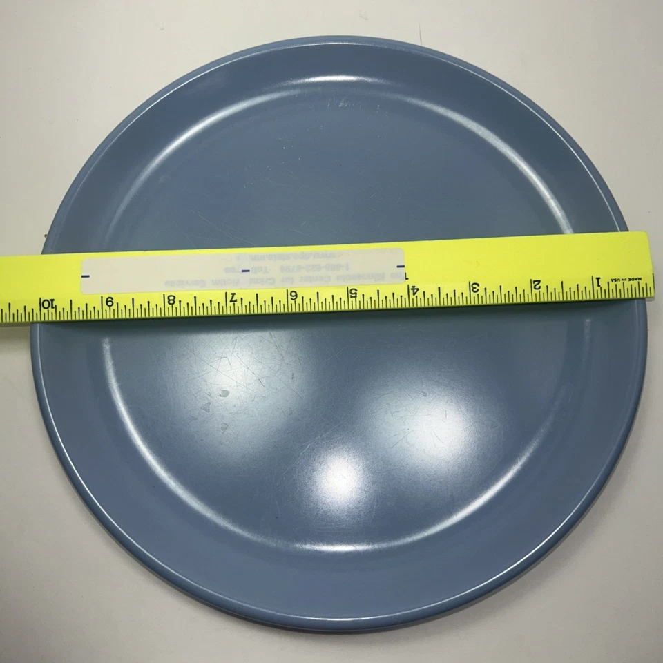 4 VTG Rubbermaid Melamine 10 in Dinner Plate LIGHT Blue 3840 Camping Lightweight - Image 3 of 4