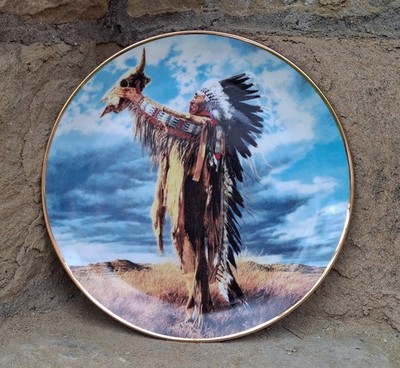 ***VINTAGE SAMMELTELLER*PRAYER TO THE GREAT SPIRIT*PAUL CALLE*FRANKLIN MINT***