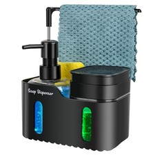 Hand Soap and Dish Soap Dispenser Set for Kitchen, Dual Soap Dispenser with Spon