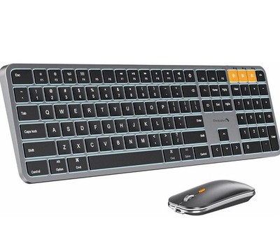 ProtoArc KM100-A Backlit Bluetooth Keyboard and Mouse Combo for Mac