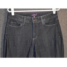 NYDJ Women's 8 (30x32 actual) Straight Denim Jeans Pocket Embellished USA Made