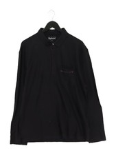 Image of Barbour Men's Polo XL Black Cotton with Lyocell Modal Basic New with tags