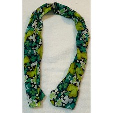 Green Shamrock St Patricks Day Scarf Kiss Me Lucky Charm Clover Lightweight