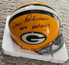 Dave Robinson Autograph Green Bay Packers Mini Helmet HOF 2013 Tristar