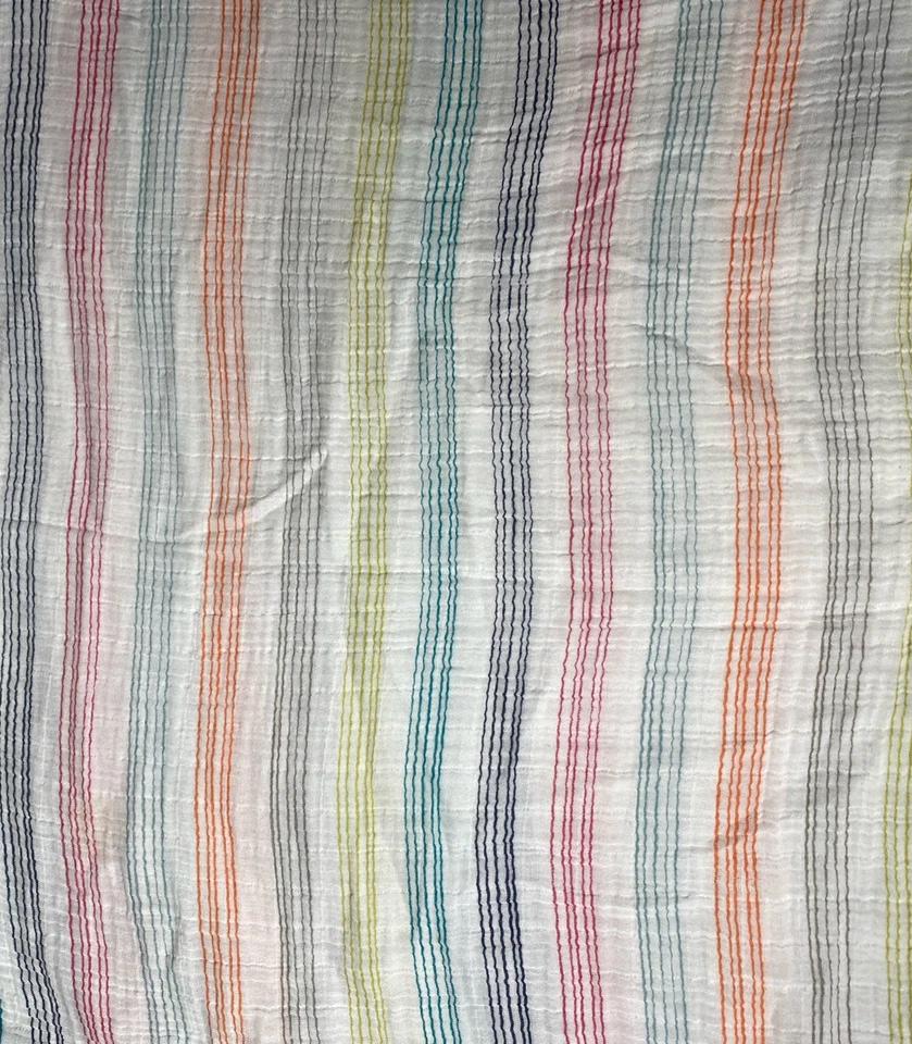 Nordstrom Petite Pehr Manta Bebé Rayas Arco Iris Muselina Envoltura Seguridad Lovey Foto 4 de 4