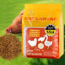 5.5LBS Black Soldier Fly Larvae Superior to Dried Mealworm - BSF Larvae 85x M...