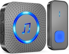 Wireless Doorbell Waterproof, 1,300 ft Long Range Cordless Battery Operated UK