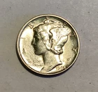 1944 P Silver Mercury Dime High Grade - Free Shipping