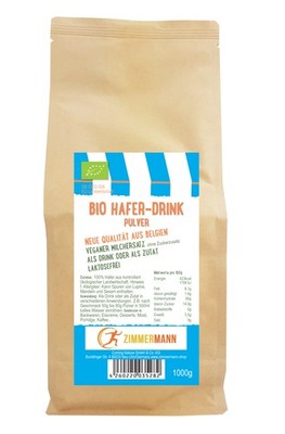 BIO Hafer-Drink Pulver 1000g - von Zimmermann Sportnahrung