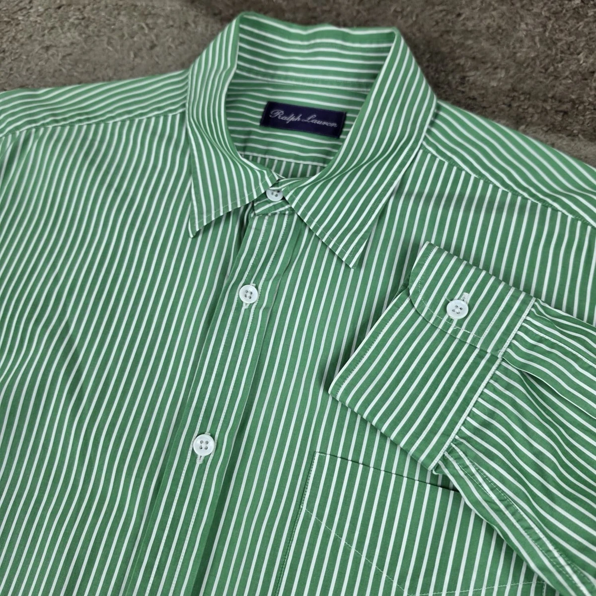 Ralph Lauren Purple Label White Striped Dress Shirts for Men for