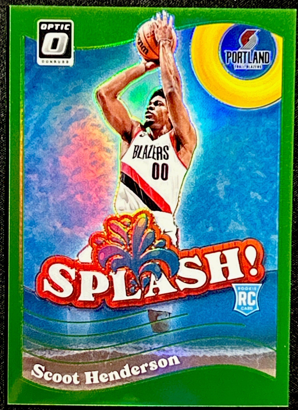 2023-24 Donruss Optic - Scoot Henderson #15 Splash! Lime Green Prizm /149 (RC)