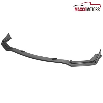 Bumper Spoiler Lip Fits 2014-2017 Infiniti Q50 Sport 3PC Style Black Front Body