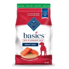 Blue Buffalo BLUE Basics Adult Salmon and Potato Recipe Dry Dog Food, 22lb 2.23 per pound