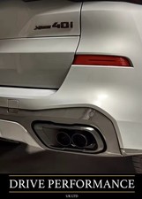 Gloss Black Stainless Steel Quad Exhaust Tips BMW X5 G05 X6 G06 X7 G07 2019+