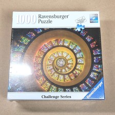 RAVENSBURGER PUZZLE Stainglass Spiral 1000 pieces New 27"x20"