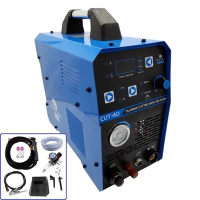 CUT 40 INVERTER PLASMA CUTTER w/ INBUILT AIR COMPRESSOR NON-TOUCH PILOT ARC 40A - Image 1 of 4