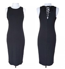 Little Black Dress WHBM Elegant Black Sleeveless midi Dress size XS stretch