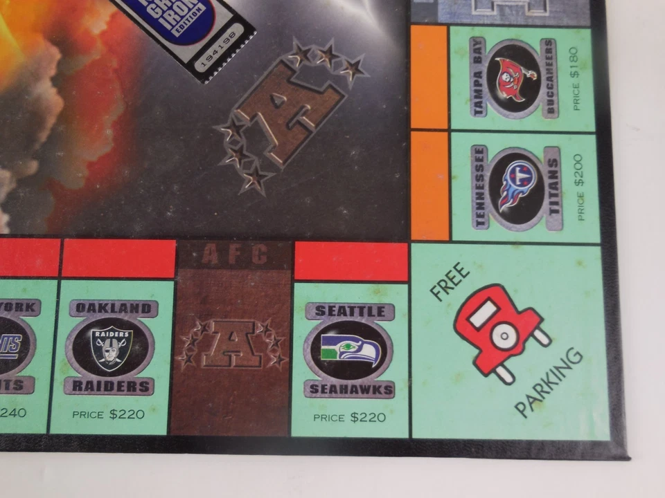 Monopoly Limited 1999 Grid Iron NFL Edition Board Game Board - Image 2 of 3