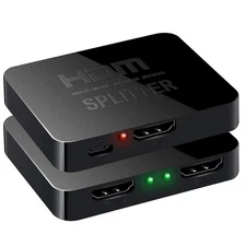 HDMI Splitter 1 In 2 Out 4K HDMI Splitter 1 To 2 Amplifier For Full HD 1080P 3D