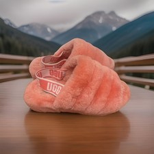 UGG Fluff Yeah Slides Shearling Sandals Slippers Pink 1095119 Women  s Size 7