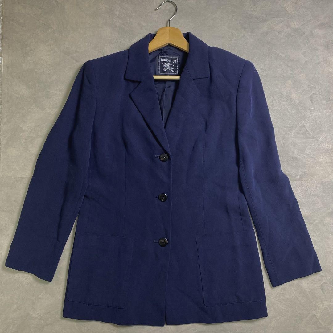 Burberry navy tailored jacket with blur effect