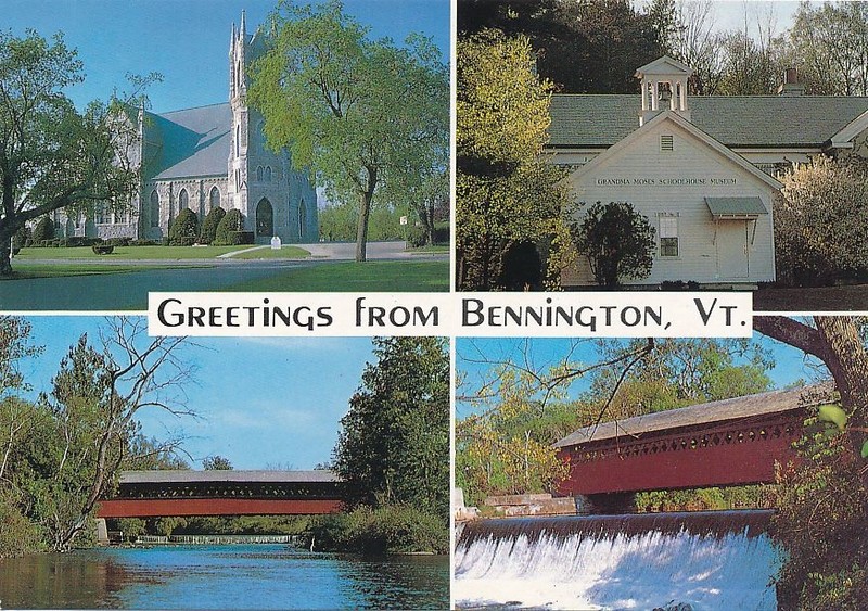 Covered Bridges Grandma Moses Museum Catholic Church - Bennington VT, Vermont